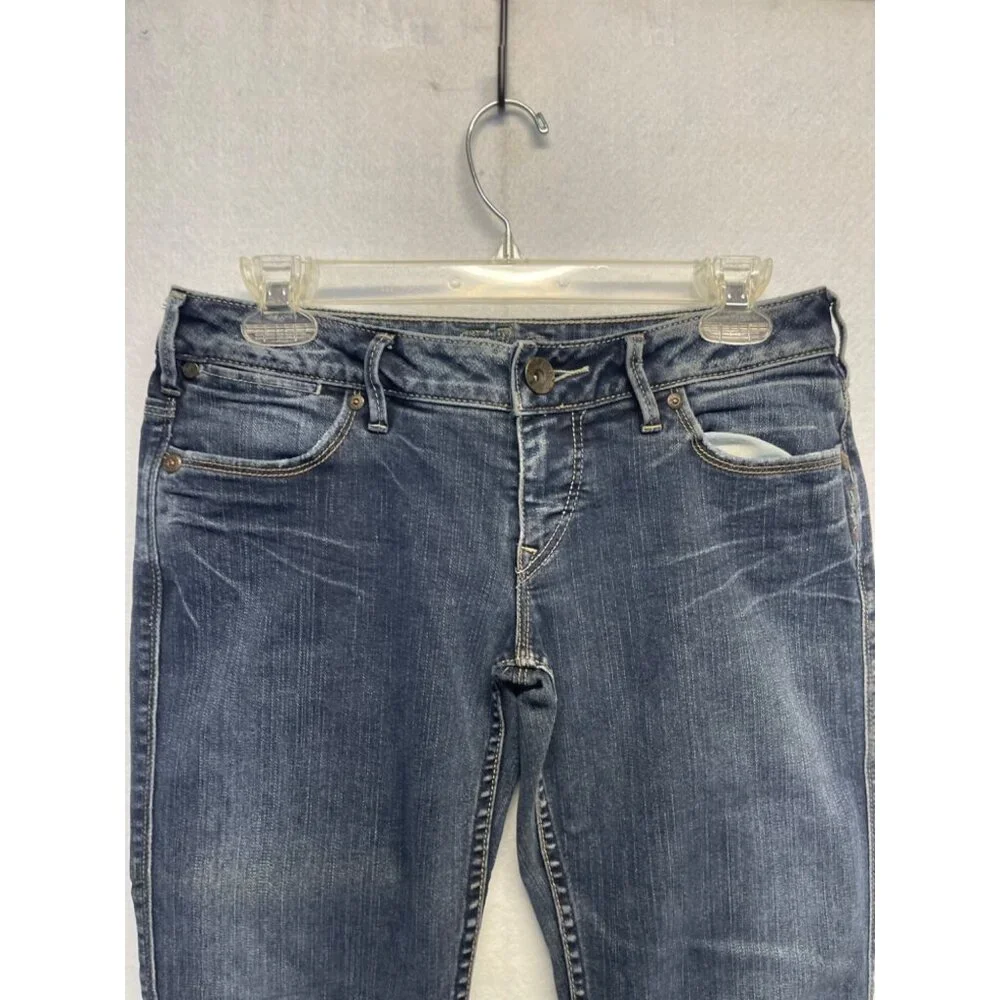 Silver Jeans Santorini Women's Size 28 Cropped Denim Capri Blue Jeans - Picture 2 of 15